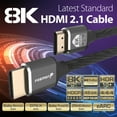 thumbnail image 3 of Fosmon HDMI 2.1 Cable 8K@60Hz 15ft, Premium Certified 48Gbps Ultra High Speed, 4K@120Hz, Dynamic HDR, HDCP 2.3, 3D, eARC, 4:4:4, Braided Compatible with UHD TV, Monitor, PS4/PS5, Xbox One/Series X/S, 3 of 7