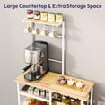 Bakers Rack with Storage - 27.56 x 11.81 x 54.92 in Coffee Bar Cabinet ...