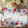 thumbnail image 2 of MIZHONA 4th of July Placemats Set of 4 Leaves Patriotic Independence Table Place Mats Decorations 12x18 inch, 2 of 5