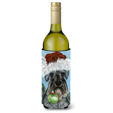 Carolines Treasures Schnauzer Christmas Pure at Heart Wine Bottle Hugger Wine Bottle multicolor
