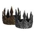 thumbnail image 4 of a refined and engaging product description based on your input:\n\n \n\n**2pcs Medieval Pu Headdress for Men Golden & Silver Cosplay Crowns for Birthday, 4 of 4