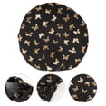 thumbnail image 3 of Unique Bargains 1pc Women Double Layer Shower Cap for Bathroom Vacation Travel Polyester Cotton PEVA Black, 3 of 3
