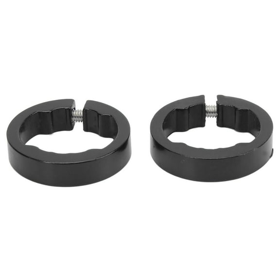 2Pcs Bike Grips Clamping Rings Aluminum Alloy Beautiful Practical Grip Lock On Clamps for 22.2mm Handlebar Black