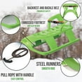 thumbnail image 3 of ArcticThrill Snow Sled for Kids - SnowCruise Sledge - Toboggan with Pull Rope, Backrest and Safety Belt; Outdoor Plastic Winter Sleigh for Toddlers & Kids, 3 of 9