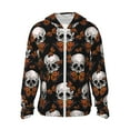 thumbnail image 1 of Fotbe Butterfly Skull Chaqueta con Protección Solar UPF 50+ para Hombre y Mujer, Camisa con Capucha y Bolsillos-3X-Large, 1 of 7