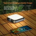 thumbnail image 6 of Solar Camping Lamps, 4400mAh Rechargeable Camping Light 4 Lighting Model Portable Tent Lights Solar Lights for Camping Emergency Hurricane Hiking Power Outages Fishing, 6 of 10