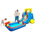 thumbnail image 4 of PICASSO-TILES Outdoor Inflatable Water Slide, Inflatable Bouncing House with Pool Area, Water Cannon Mount, Climbing Wall, Shower Sprays, Heavy Duty GFCI ETL Certified 385W Blower, 4 of 9