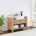 thumbnail image 4 of Villareal 48" Single Bath Vanity in Weathered Pine Wood & White Farmhouse Basin, 4 of 12