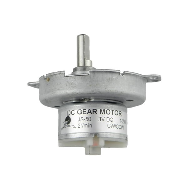 CHANCS Speed Reduction Large Torque JS-50 3V 2RPM D-Shaft DC Gear Motor Rotating Display Stand Dedicated