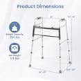 thumbnail image 3 of Gymax 2-Button Folding Walker Lightweight Aluminum Mobility Aid 7-Level Adjustable Height, 3 of 10
