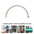 thumbnail image 4 of BESTYASH Stainless Steel Braided Leader Hose for Air Compressor Heavy Duty Flexible Replacement Plated Silver, 4 of 7