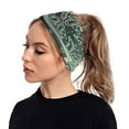 thumbnail image 5 of 4PCS Women Wide Bandana headbands, Boho Knot Hair Scarf Bands, Stretch Floral Printed Non Slip Headbands, Elastic Turban Head Wraps, 5 of 7