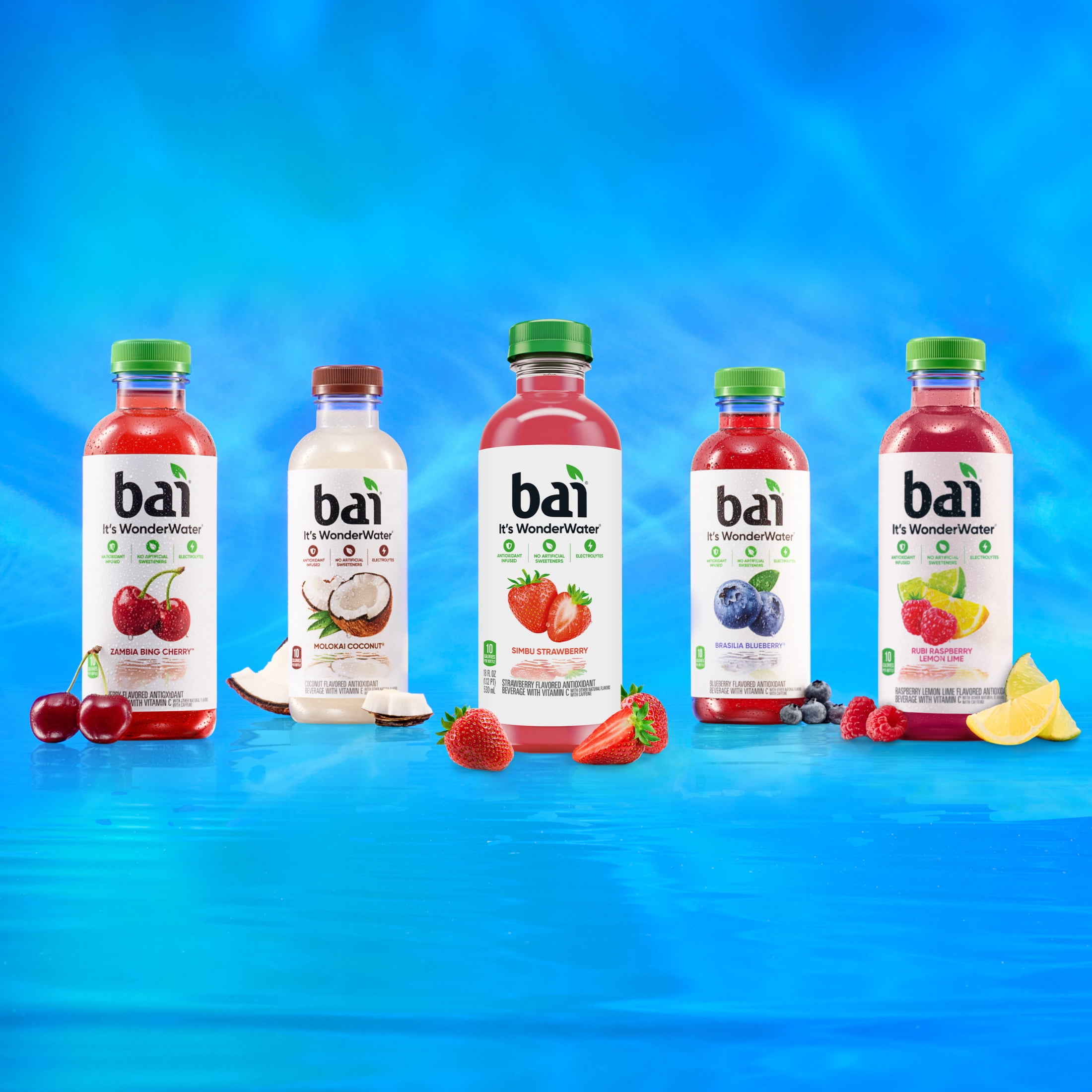 Bai Molokai Coconut Antioxidant Infused Water Beverage, 18 fl oz, Bottle