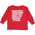 thumbnail image 3 of Inktastic Arkansas Silhouette Mandala Boys or Girls Long Sleeve Toddler T-Shirt, 3 of 5