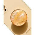 thumbnail image 1 of Empuñadura para teléfono CRYSTALFY, perla marfil, cristal de abulón natural, 1 of 9