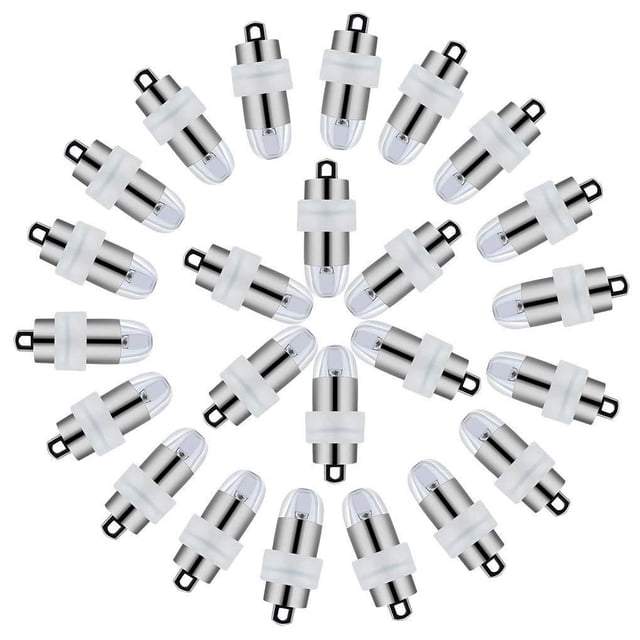 Juego de 24 mini luces LED que cambian de color, luces intermitentes sumergibles e impermeables para linternas de papel, globos, bodas florales, Halloween, fiestas navideñas, centros de decoración