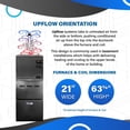thumbnail image 6 of ACiQ 4 Ton 13.4 SEER2 80% 100000 BTU Natural Gas Furnace & Air Conditioner System - R32, Single Stage, Upflow | Central Split, Evaporator Cased Coil, AC/Heating Unit, 6 of 9