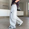 thumbnail image 5 of Ruyang Boys Wide Leg Cargo Pants Lightweight Baggy Parachute Trousers Vintage Kids Quick Dry Trousers Y2K Streetwear, 5 of 5