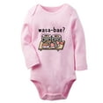 thumbnail image 1 of iDzn® Wasa-Bae Funny Rompers, Newborn Baby Unisex Bodysuits, Infant Jumpsuits, Toddler Kids Long Sleeve Oufits (Pink, 0-6 Months), 1 of 4