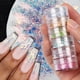 thumbnail image 2 of Juego de 6 botellas de polvo holográfico para decoración de uñas, pigmento Hexagonal grueso con purpurina, suministros para uñas, Gel UV, accesorios de manicura profesional, 2 of 4