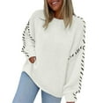 thumbnail image 2 of Sweaters for Women 2025 Fall Winter Long Sleeve Crewneck Loose Knit Sweater Jumper Top Womens Pullover Sweaters, 2 of 7