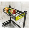 thumbnail image 4 of TFixol Spice Rack Organizer 2-Tier Countertop Organizer Utensil Holder Freestanding Shelf Organizer for Jars Bottles Cutlery Chopping Board with 3 Hooks, 4 of 6
