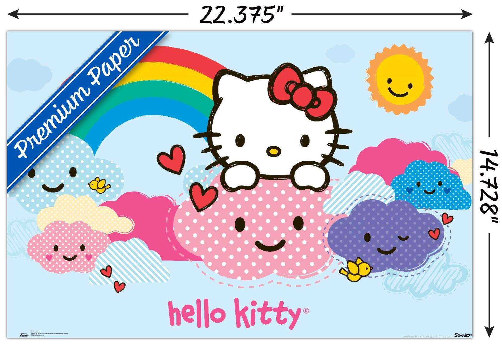 Hello Kitty - Clouds Wall Poster, 14.725" x 22.375"