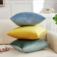 thumbnail image 6 of Taibuwu Set of 2 Dusty Solid Velvet Throw Pillow Covers, Cozy Soft Accent Pillow Cases for Sofa Couch Bed and Living Room - 20"x20", 6 of 8