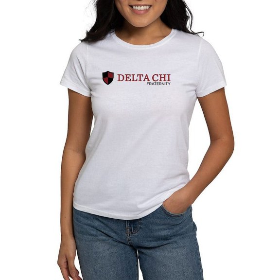 CafePress - Delta Chi Black And Red Fraternity Logo T Shirt - Women's Classic T-Shirt