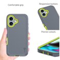 thumbnail image 6 of CoverON For Apple iPhone 16 Case, Military Grade Heavy Duty Full Body Rugged Phone Cover, Gray, 6 of 8
