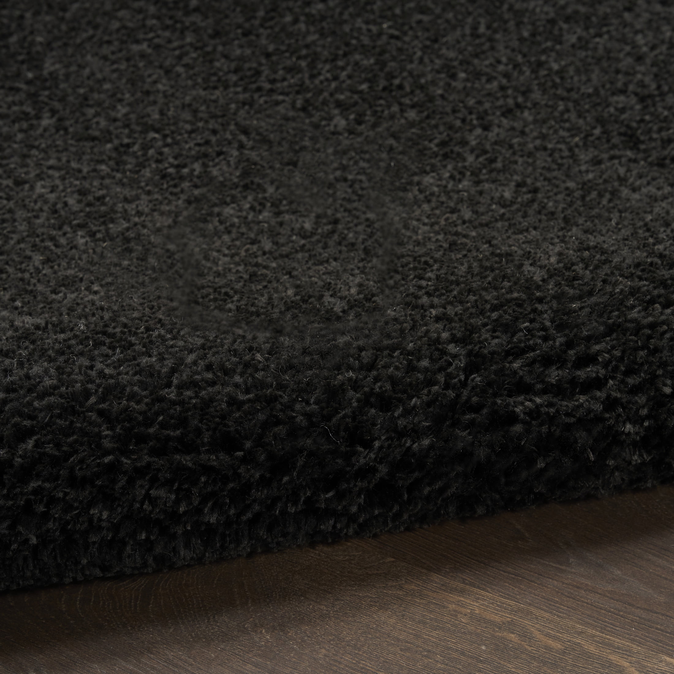 Nourison Pacific Shag 5'3" x 7'3" Black Shag Indoor Rug
