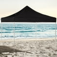thumbnail image 3 of Stalwart 10x10 ft Pop Up Canopy Tent - UPF30 Beach Tent Sun Shelter, Black, 3 of 11