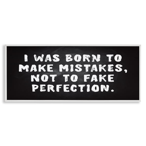 Stupell Industries Farmhouse Modern Make Mistakes Phrase White Framed Giclee Art, 24 x 10, by JJ Design House LLC