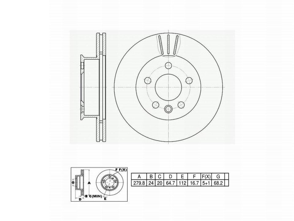 Winstop Brake Rotor, Front WS233503, Volkswagen EuroVan 1996-1992