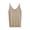 Khaki, variant on V-neck Shimmering Knit Tank Top Everyday Casual Solid-Color Women's Summer Fashion
