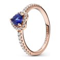 thumbnail image 1 of PANDORA Anillo de Corazón Elevado Azul Brillante, 1 of 5