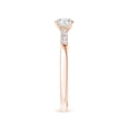 thumbnail image 3 of ANGARA Natural Diamond Tapered Shank Engagement Ring in 14K Rose Gold for Women (Size-4.9mm| Color-G| Clarity-VS2) | April Birthstone, Anniversary, Jewelry Gift for Women | Natural Diamond Ring, 3 of 10
