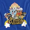 thumbnail image 2 of Amazing World of Gumball Elmore Junior High Women's T Shirt, Royal, 2X-Large, 2 of 6