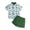 G1_Green, variant on Baby Toddler Boy Outfits 2T 3T 4T 5T Clothes Summer Kids Pattern Short Sleeve Button Down Shirt Shorts Set
