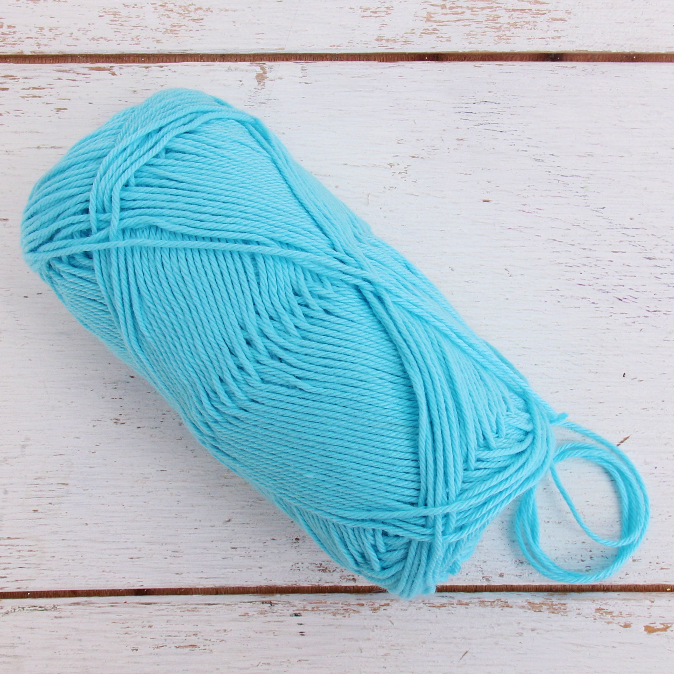 3 Pack Threadart 100% Pure Cotton Crochet Yarn Size 2 | Aqua | 50 gram Skeins | Fine #2 Yarn | 165 yds per Skein