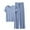 Light Blue, variant on Uaswgudfs Womens Pajama Sets Cotton Short Sleeve Sleepwear Crew Neck Tops and Long Pants Comfy Pjs 2 Piece Lounge Slack sense Set