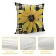 thumbnail image 4 of Orinice Buffalo Check Plaid Throw Pillow Covers Welcome Home Yellow Gazania Flower Pillow Covers 18x18 Inch Farmhouse Outdoor Cotton Linen Cushion Pillowcase for Sofa White, 4 of 5