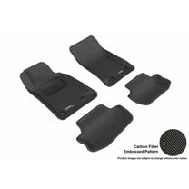 3D MAXpider 2010-2015 Fits Chevrolet Camaro 1st Row 2nd Row Kagu Carbon Fiber Embossed Pattern Black Floor Mat L1CH01701509