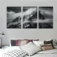 thumbnail image 3 of Nawypu Posters Black and White Landscape Wall Art Mountain Scenery Majestic Snow-Capped Peaks Canvas Wall Art for Living Room Bedroom Office Kitchen Decor 12''x16''X3 Panels, 3 of 4