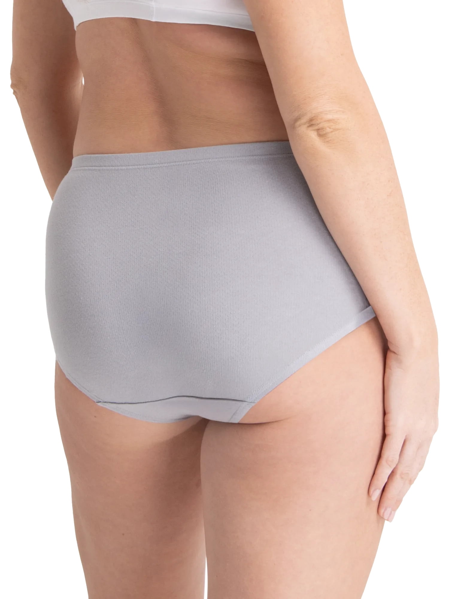 Fruit of the Loom Women's Breathable Cotton Stretch Brief Panties, Moisture‑Wicking, Full Coverage Underwear, 6-Pack, Sizes M–3XL