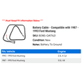 thumbnail image 2 of Battery Cable - Compatible with 1987 - 1993 Ford Mustang 1988 1989 1990 1991 1992, 2 of 2