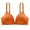 Orange, variant on Qiaocaity Women Bras High Support Underwear Ladies Traceless Comfortable No Steel Ring Thin Style Breathable Gathering Bra Woman Underwear Green 5XL
