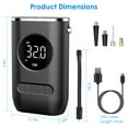 thumbnail image 2 of iMounTEK 150 PSI Tire Inflator, Portable Air Compressor Bicycle Pump with Digital Pressure Gauge LED Light Mini Rechargeable Tire Pump Electric Air Pump for Car Bike Motorcycle Balls, 2 of 4