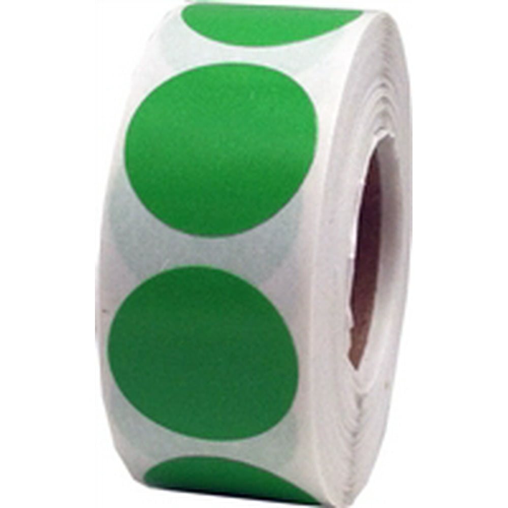 Light Green Circle Dot Stickers 0.75" Inch Round 500 Pack Walmart