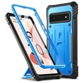 thumbnail image 1 of Poetic Étui Révolution pour Google Pixel 6 Pro 5G, Protecteur d'Écran Intégré Compatible avec Identification par Empreinte Digitale, Étui de Protection Robuste Antichoc avec Support, Bleu, 1 of 6